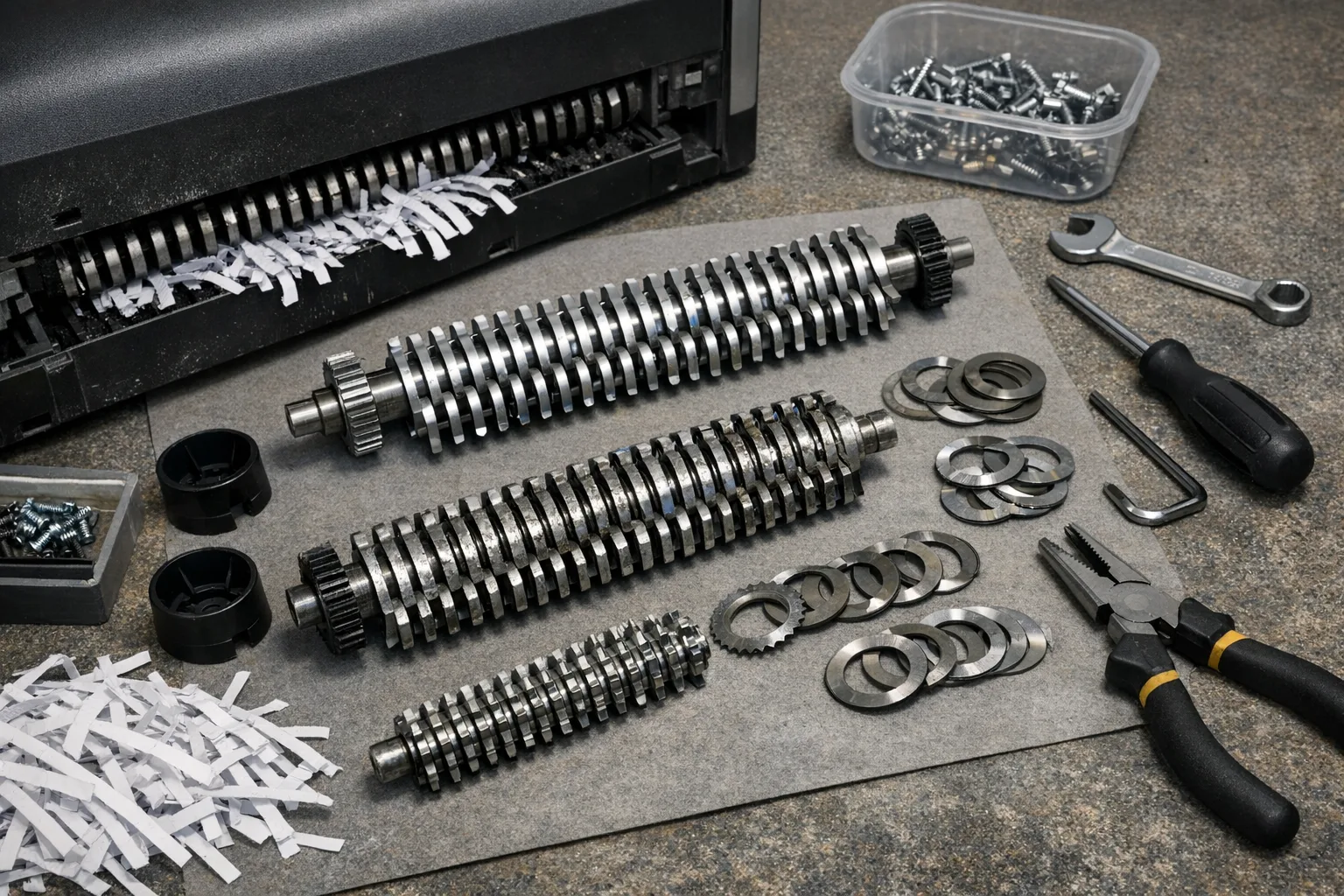 Aktenvernichter-Messer ersetzen: Austausch und Auswahl von Schneidelementen