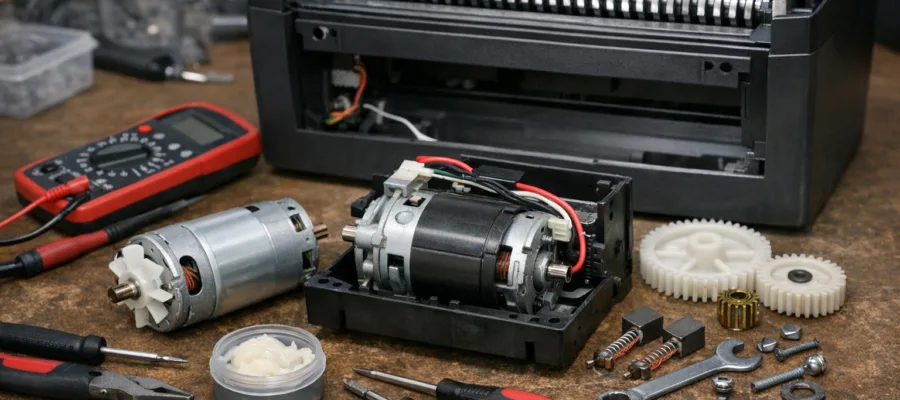 Aktenvernichter-Motor warten und ersetzen: Teile und Vorgehen