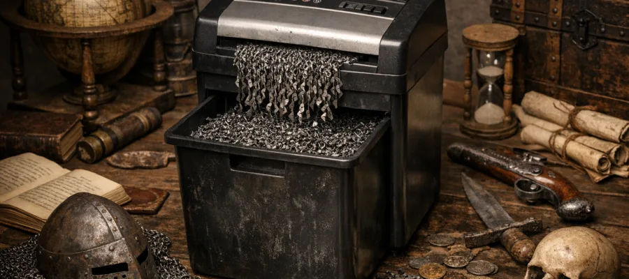 Historische Kuriositaeten: Unerwartete Einsaetze von Aktenvernichtern