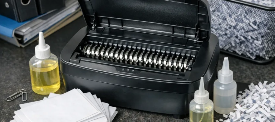 Schneidwellen oelen beim Aktenvernichter: Welches Oel, wie oft und richtige Anwendung