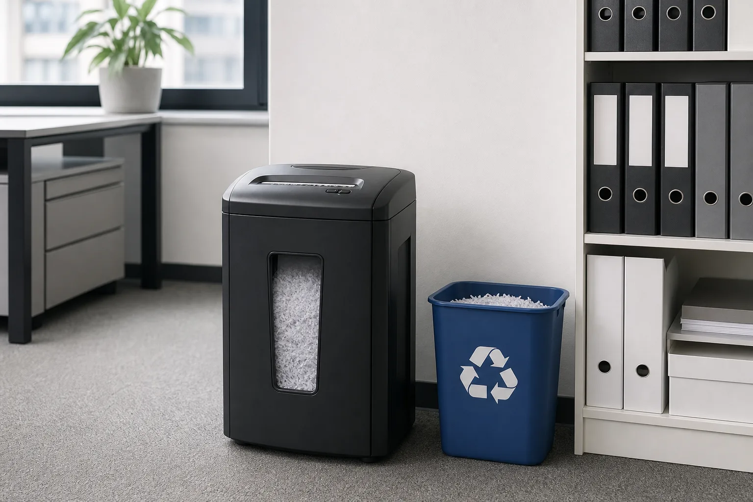Aktenvernichter im Buero effizient nutzen: Standort, Kapazitaet und Recycling
