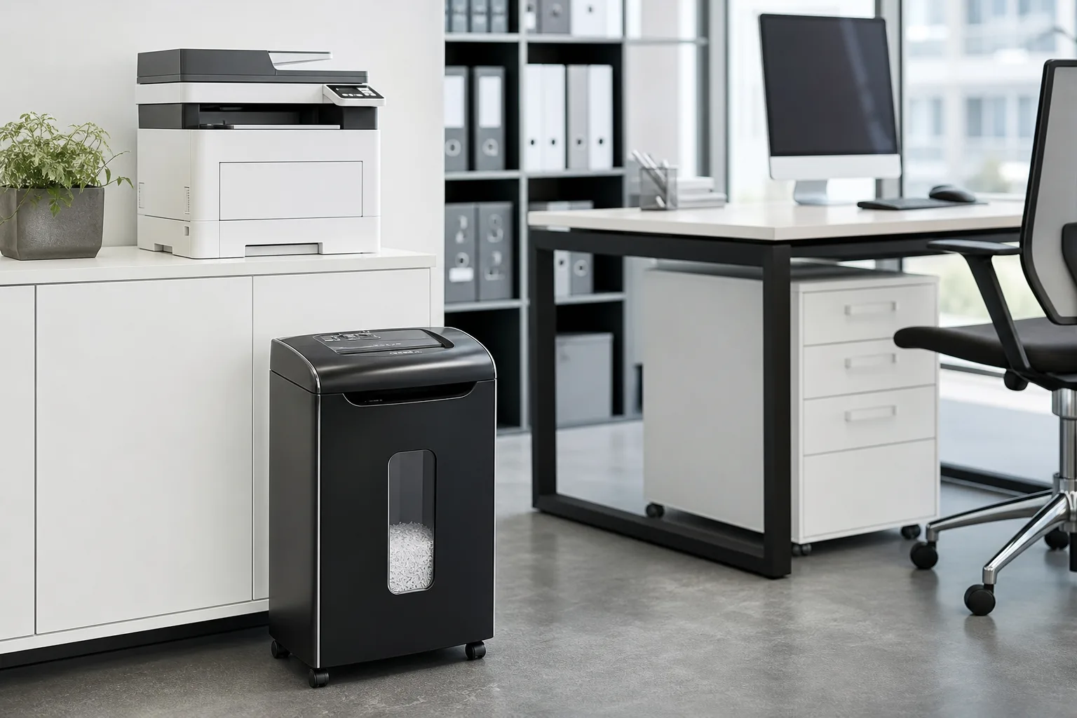 Aktenvernichter im Smart Office vernetzen: Drucker- und Arbeitsplatz-Integration