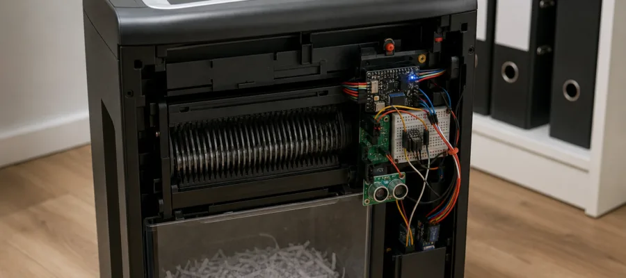 Aktenvernichter smart machen: DIY-Integration von Sensoren und Automatisierung